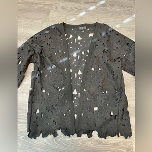 Women’s Pol Black Lace Kimono